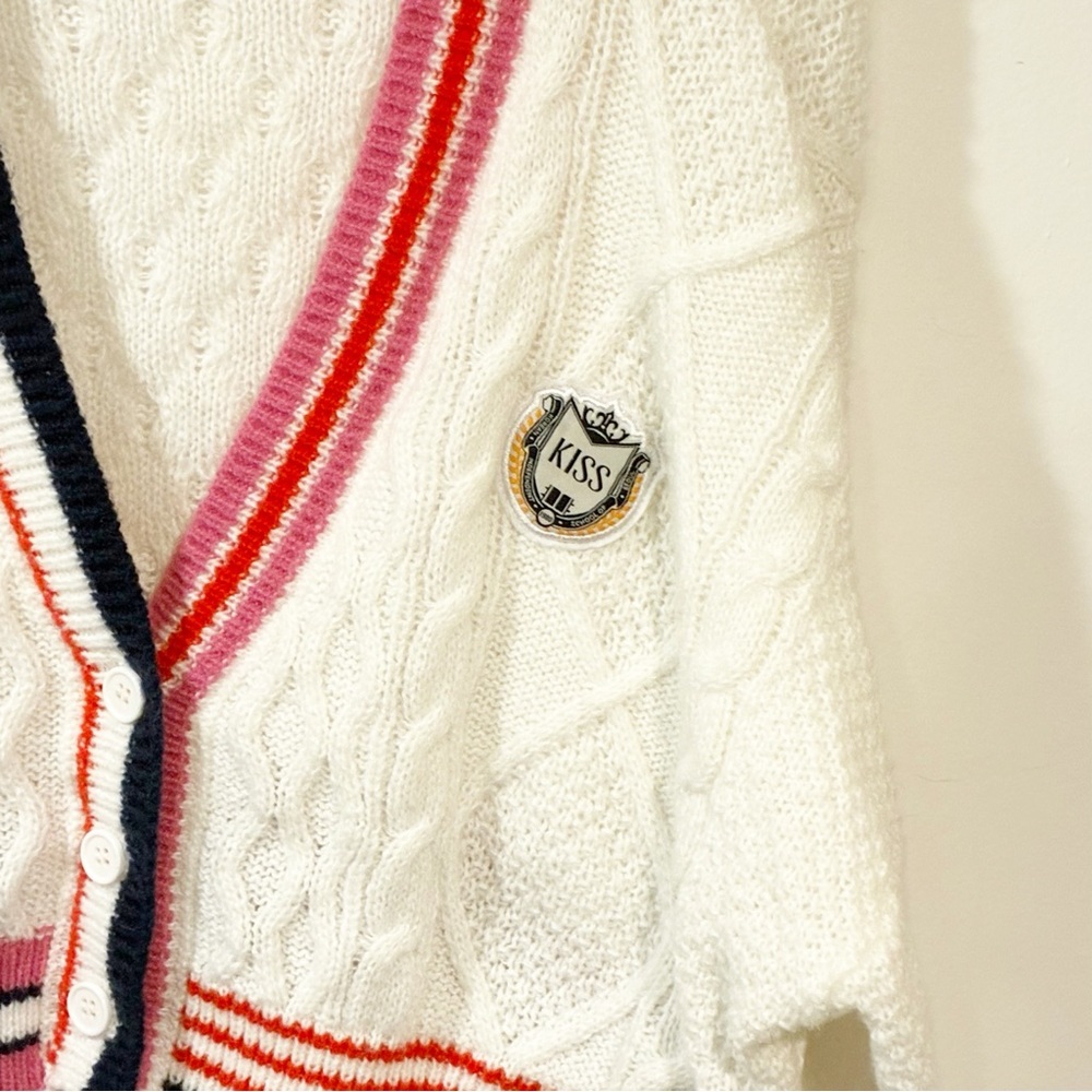 XO Kitty Hello‎ Kitty Forever 21 Cropped Knit Cardigan Sweater Size Small - Picture 3 of 6